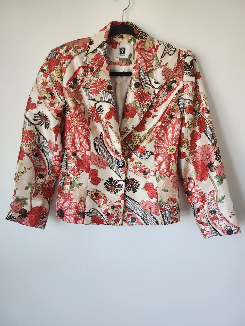 70's Style Floral Patterned Blazer Jacket - Picture 2 of 8
